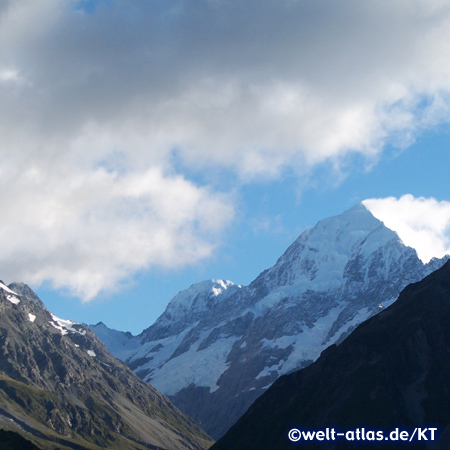 Peak of Mount Cook or Aoraki