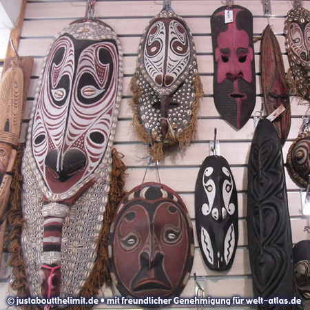 Wooden Fijian masks