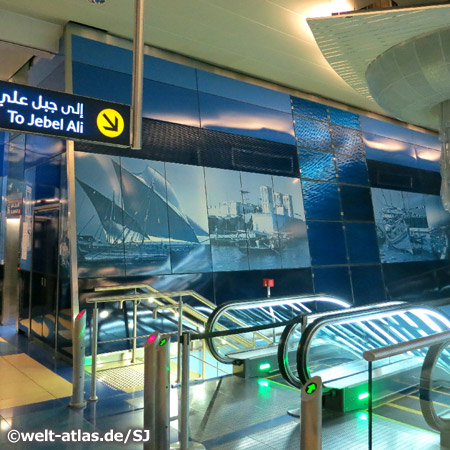 Metrobahnhof in Dubai
