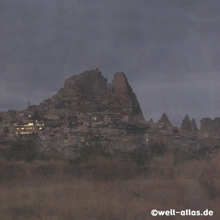 Rock Castle of Uchisar before dawn