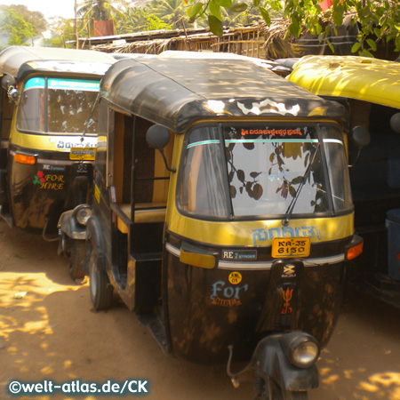 Auto-Rikscha, Dreiradtaxi in Indien