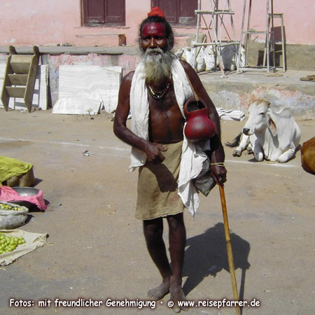 Sadu in Pushkar, Rajasthan, IndienFoto:© www.reisepfarrer.de