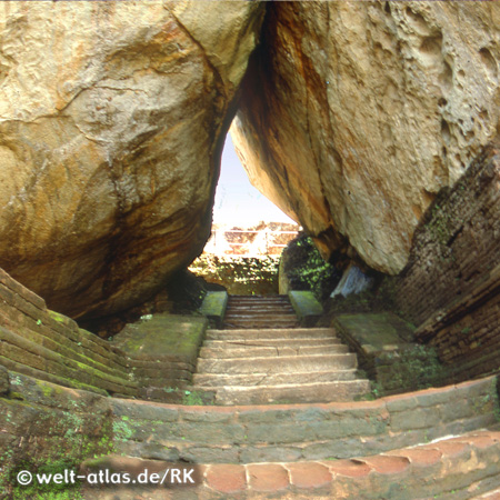 Entrance to rock temple, Sri Lanka