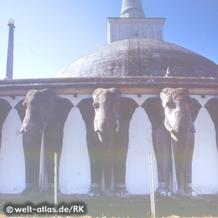 Frieze with elephants, Anuradhapura, Sri Lanka