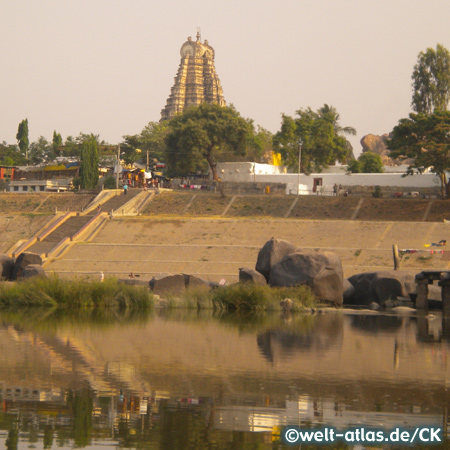 Virupaksha Tempel am Tungabhadra River, Haupttempel in Hampi