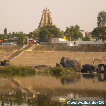 Virupaksha Temple and Tungabhadra River, Hampi