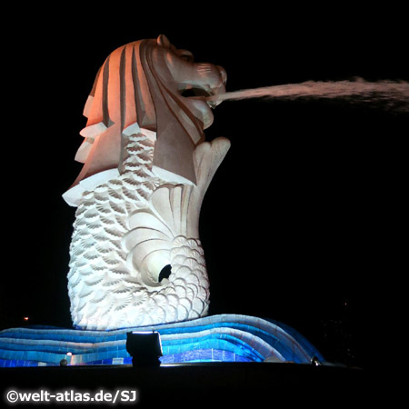 Der Merlion in Singapur, Wahrzeichen der Stadt