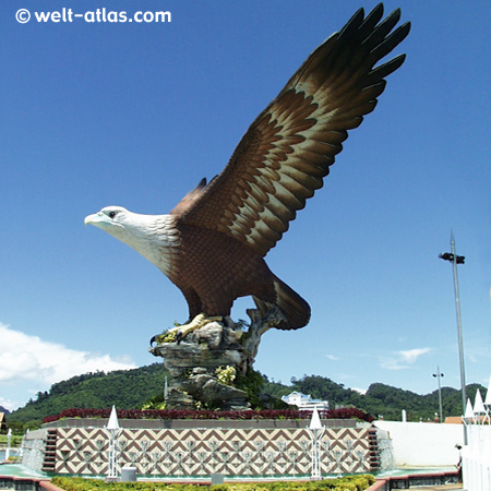 Eagle Square, Langkawi, Malaysia, der Adler ist das Wahrzeichen vonLangkawi