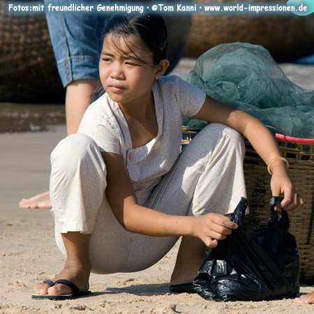 Mädchen am Strand, Mui Ne