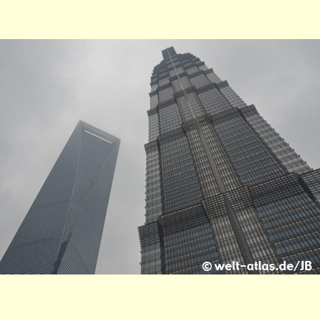 The Shanghai World Financial Center and Jin Mao Tower