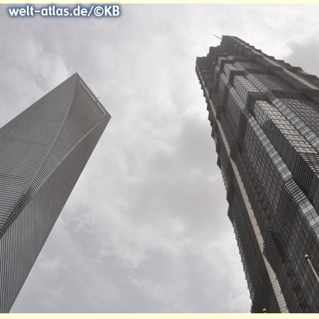 Shanghai World Financial Center (SWFC) und Jin Mao Tower,  China, Asien