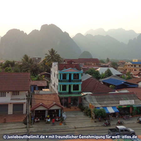 Karst mountains of Vang Vieng on the Nam Song River