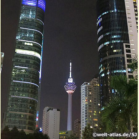 KL Tower, der höchste Fernsehturm in Malaysia mit großartiger Aussicht und Restaurant