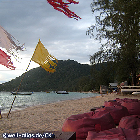 Sairee Beach auf der Insel Koh Tao, nahe Koh Phangan, Thailand