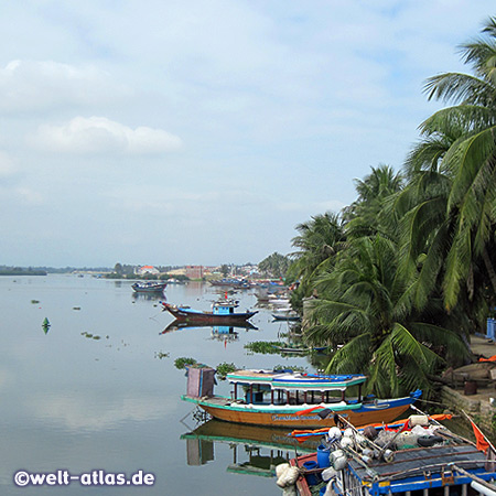 Boote auf dem Thu-Bon-Fluss, Hoi An 