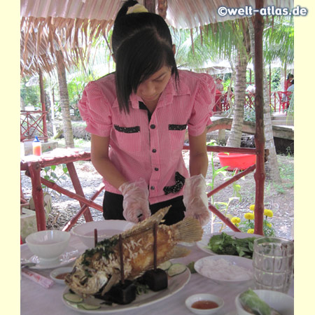 Elephant Ear Fish, lunch at Tan Thach Village on Thai Son Island