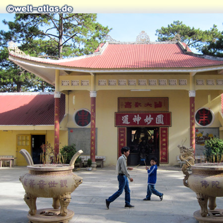 Dalat City, Thien Vuong Co Sat Pagoda, tourist site on hill