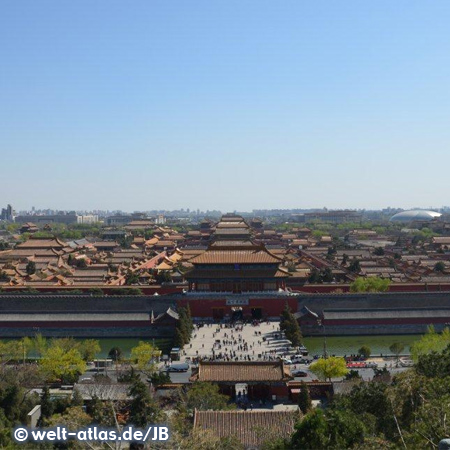 Blick vom Jingshan-Hügel auf die Verbotene Stadt 