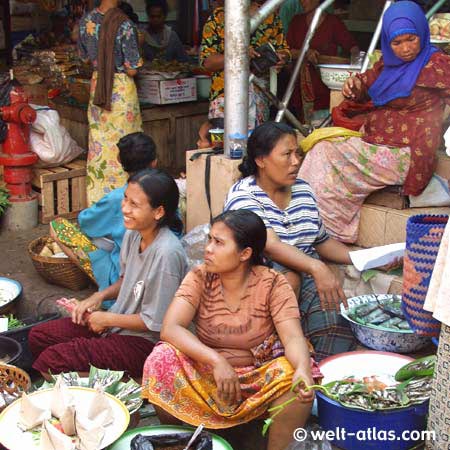 Markthalle in Gunungsari, Lombok, Indonesien