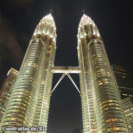 The Petronas Towers in Kuala Lumpur, one of the landmarks of Malaysia's capital