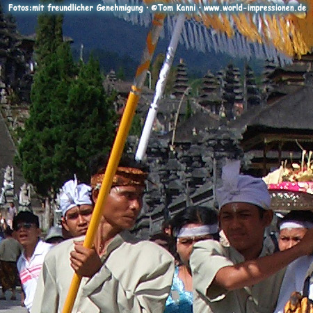 People at religious ceremony, Pura Besakih Temple, Bali