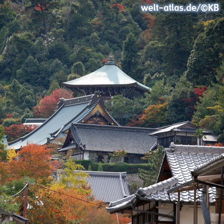 Roofs of Daishō-in at Mount Misen