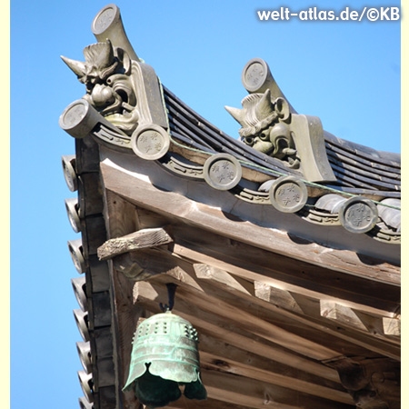 Detail am Dach des Kiyomizu-dera, buddhistischer Tempel in Kyoto