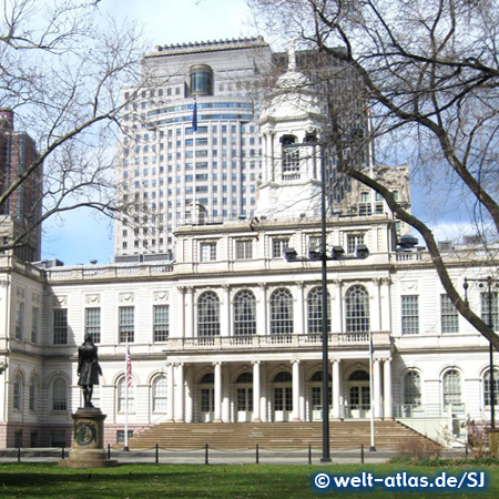 Das Rathaus von New York City ist das älteste, noch genutzte Rathaus der Vereinigten Staaten von Amerika 