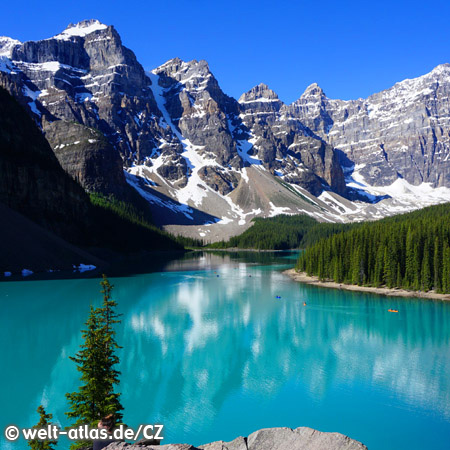 Moraine Lake im Banff Nationalpark, Provinz Alberta, Kanada