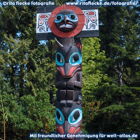 Totem pole in Stanley Park – Foto:©whttp://www.ritaflecke.de/fotografie/