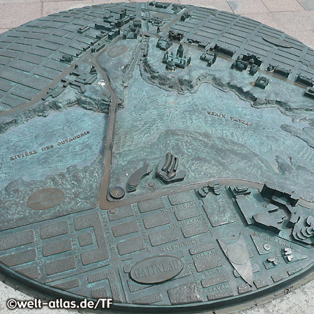 3D map von Ottawa auf dem Boden