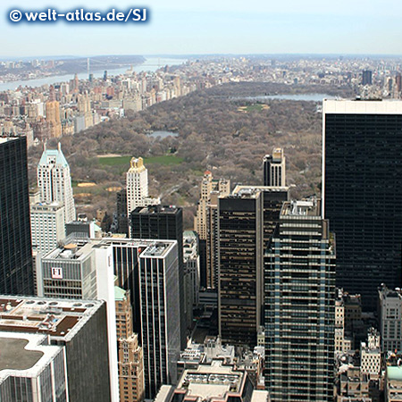 Blick über den Central Park vom Dach des Rockefeller Center