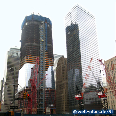 Baustelle Ground Zero, Manhattan, hier entsteht der neue World Trade Center Komplex 
