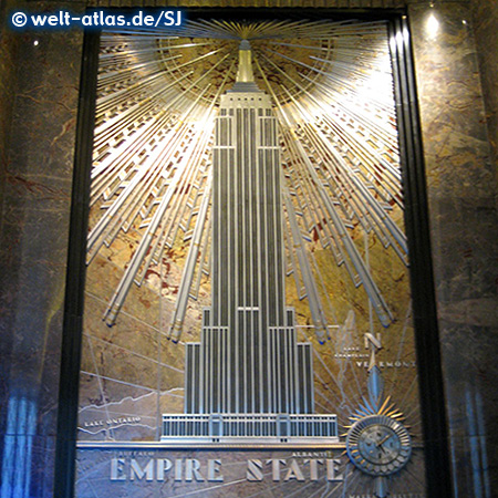 In der Eingangshalle des Empire State Building, Manhattan, New York City