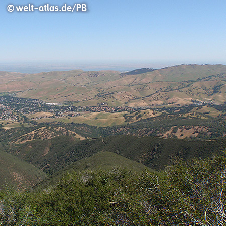 Blick vom Mount Diablo, Mt. Diablo State Park, Kalifornien