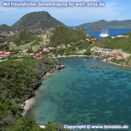 Guadeloupe, Les Saintes, Terre-de-Haut, view from the Morne Morel