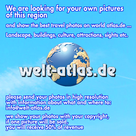 we are looking for your own pictures of this region and show the best travel photos on world atlas.de ...Landscape, buildings, culture, attractions, sights etc.please send your photos in high resolution with information about what and where to:info@welt-atlas.dewe show your photos with your copyright