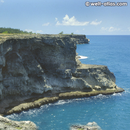 Barbados, North Point rocky shoreline