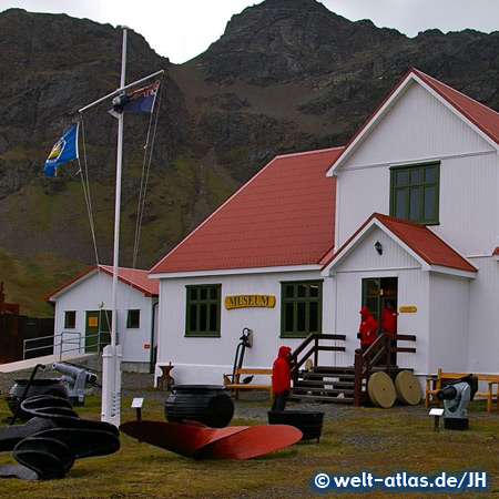 Museum in Grytviken, ehemalige Walfangstation und einziger Ort in Südgeorgien