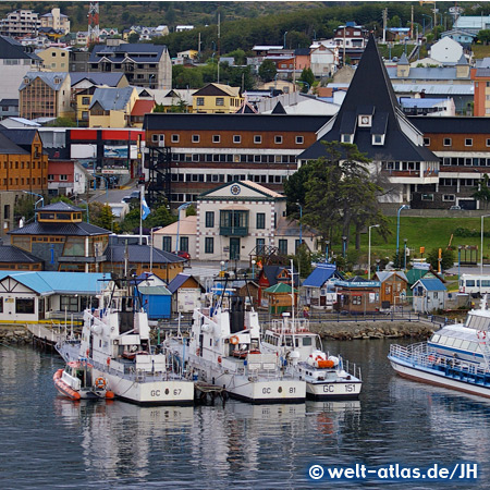Busy port of  Ushuaia