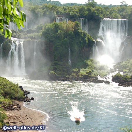 Iguazú-Wasserfälle, Zusammenfluss von Iguaçu und Paraná an der Grenze zwischen Argentinien und Brasilien, UNESCO-Welterbe