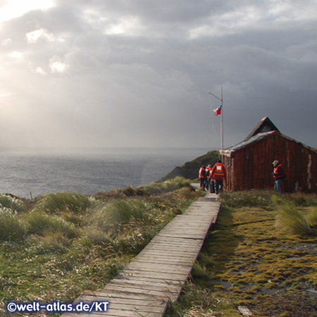 Flag and station at Cape Horn Island