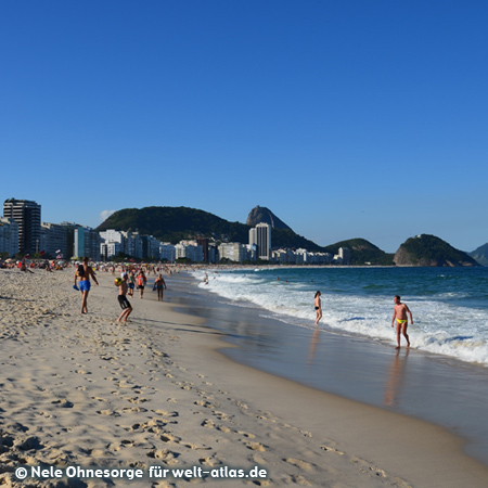 Weltbekannter Strand von Copacabana in Rio, Foto:©Nele Ohnesorge
