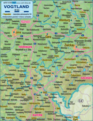 Karte von Vogtland (Deutschland) - Karte auf Welt-Atlas.de - Atlas der Welt