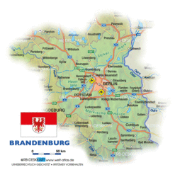 Karte von Brandenburg (Deutschland) - Karte auf Welt-Atlas.de - Atlas