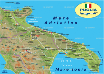 Karte von Apulien (Italien) - Karte auf Welt-Atlas.de - Atlas der Welt