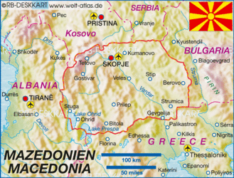 Karte von Mazedonien (Mazedonien) - Karte auf Welt-Atlas.de - Atlas der