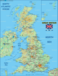 Karte von Gro britannien Gro britannien Karte auf Welt-Atlas de