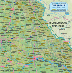 Karte von Oberpfalz (Deutschland, Bayern) - Karte auf Welt-Atlas.de