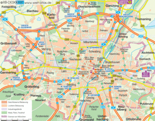Karte von München (Deutschland, Bayern) - Karte auf Welt-Atlas.de